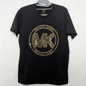 Michael Kors MK Studded Logo Charm Organic Cotton T-Shirt